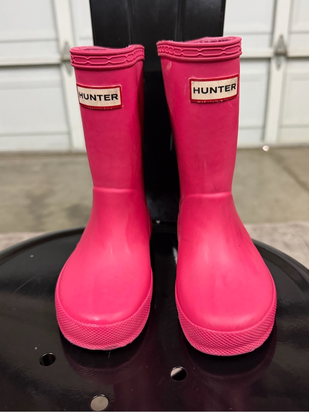 Hunter Kids Bright Pink Waterproof Rain Boots size 8